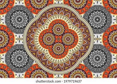 ethnic background with colorful elements