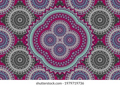 ethnic background with colorful elements