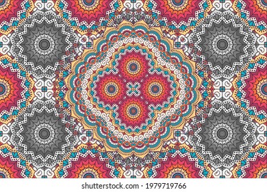 ethnic background with colorful elements