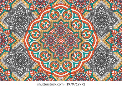 ethnic background with colorful elements