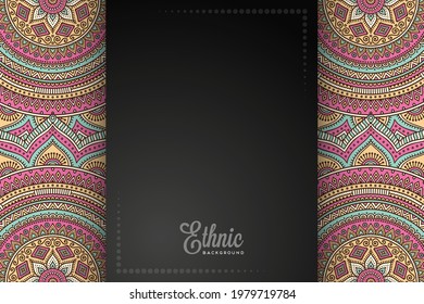 ethnic background with colorful elements