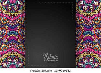 ethnic background with colorful elements
