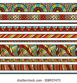 Ethnic background design with hand drawn ornament.