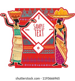 Ethnic background. Design for poster, card, invitation, placard,
