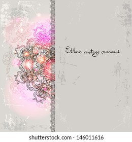 Origen étnico con luces. Espacio para texto.