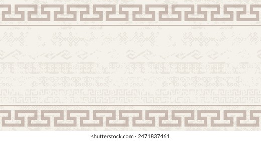 Ethnischer Hintergrund zum Thema Mongolische nationale Ornament, Rahmen, nahtlose Muster, Vektorgrafik Design