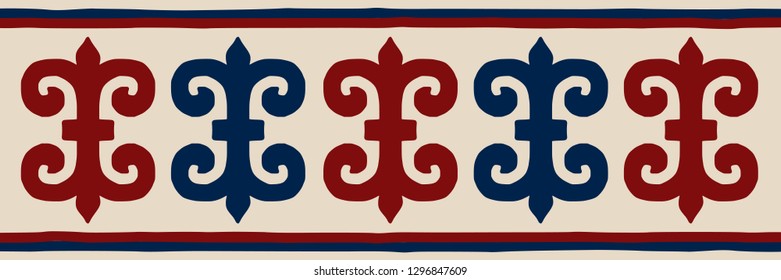 Ethnic background on the theme of Turkic art, vector design