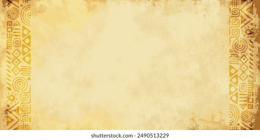 Ethnic background, ornament, frame, vector design