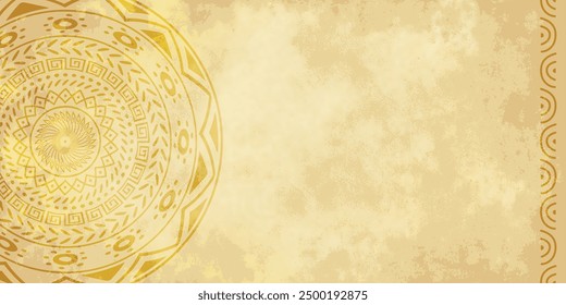 Ethnic background, ornament, frame, vector design