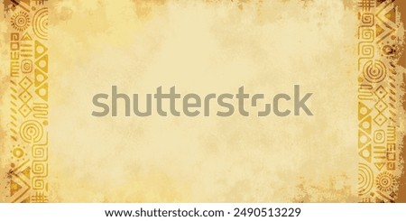 Ethnic background, ornament, frame, vector design