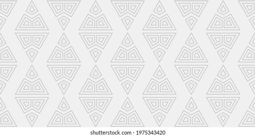 Ethnic background pattern with decorative ornament on white background, wallpaper. Seamless pattern, texture. Vector image