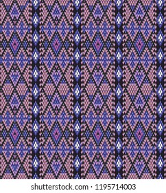 Ethnic background pattern with geometrically elements in different color motifs