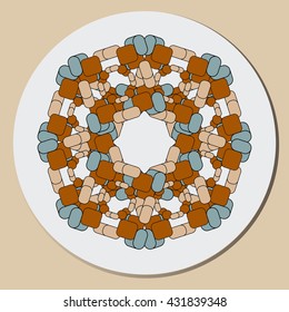 Ethnic background. Plate design.