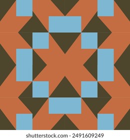 Ethnischer Hintergrund. Nahtloses geometrisches Retro-Muster 