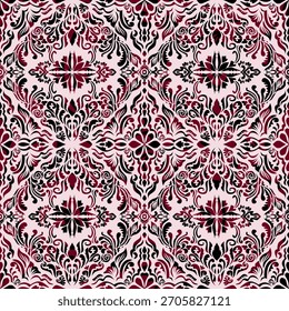 Ethnic background, seamless pattern, fabric traditional, motif ornament, ikat pattern, seamless geometric, doodles line, geometric and tribal-inspired, freehand drawing design, handmade pattern