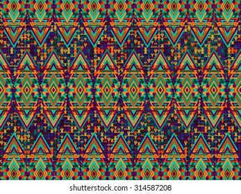 Ethnic background with trendy elements and triangle texture. Tribal vector background pattern can be used for web design, textures and textile cloth, printed products.