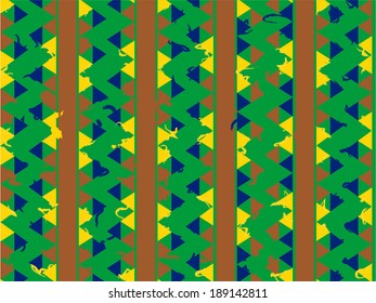 Ethnic background with typical colours from Brazil