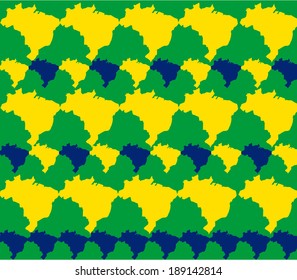 Ethnic background with typical colours from Brazil