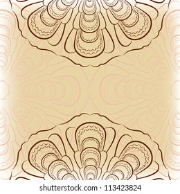 Ethnic background. Vector frame.