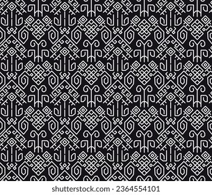 ethnic batik papua monochrome pattern 095