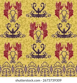 Patrón de adorno de papua batik étnico