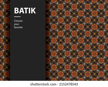 ethnic batik vector indonesian pattern fashion seamless vintage textile abstract flat culture art