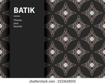 ethnic batik vector indonesian pattern fashion seamless vintage textile abstract flat culture art