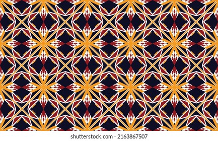 Ethnic batik vector Indonesian pattern fashion seamless vintage textile abstract flat culture art Design for fabric paper