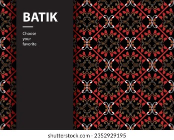ethnic batik vector indonesian pattern fashion seamless vintage textile abstract flat culture art