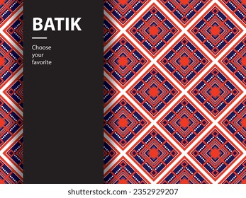 ethnic batik vector indonesian pattern fashion seamless vintage textile abstract flat culture art