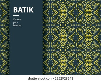 vectorial de batik étnico indonesio moda sin costura textil abstracto arte de cultura plana