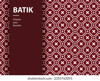 ethnic batik vector indonesian pattern fashion seamless vintage textile abstract flat culture art