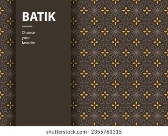 ethnic batik vector indonesian pattern fashion seamless vintage textile abstract flat culture art