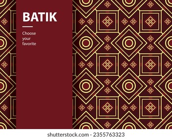 ethnic batik vector indonesian pattern fashion seamless vintage textile abstract flat culture art