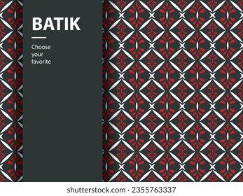 ethnic batik vector indonesian pattern fashion seamless vintage textile abstract flat culture art