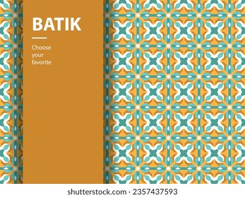 ethnic batik vector indonesian pattern fashion seamless vintage textile abstract flat culture art