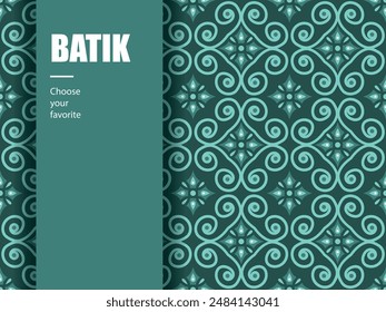 ethnic batik vector indonesian pattern fashion seamless vintage textile abstract flat culture art