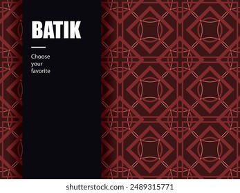 ethnic batik vector indonesian pattern fashion seamless vintage textile abstract flat culture art