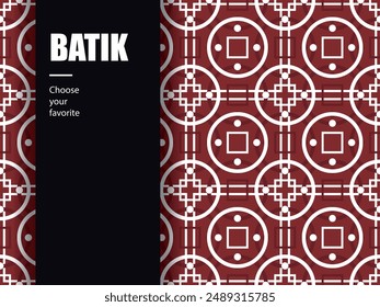 ethnic batik vector indonesian pattern fashion seamless vintage textile abstract flat culture art