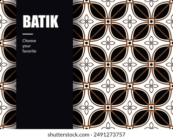 étnico batik Vector indonesio patrón de moda sin fisuras vintage textil abstracto plano cultura arte