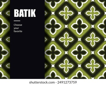 ethnic batik vector indonesian pattern fashion seamless vintage textile abstract flat culture art