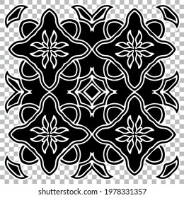 Ethnic beautiful stylish pattern with exclusive national flavor. Geometric isolated black white element for ornament. Template for creativity, coloring, tattoo.
