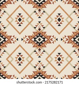 Ethnic beautiful tribal seamless pattern. Boho geometric style. Ethnic design wallpaper, fabric, cover, textile, rug.