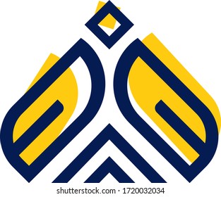 Ethnic bird logotype (duo color)