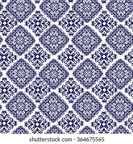 Ethnic black monochrome pattern on a white background