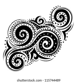Ethnische schwarze Ornamente