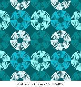 Ethnic boho circular lines seamless background. Tribal pattern. Folk motif. Vector illustration for web design or print.