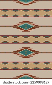 Ethnic boho geometric ornament. South Western design. Vector seamless pattern.