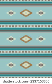 Ethnic boho geometric ornament. Vector seamless native tribal pattern. Mexican blanket, rug. South Western decor style.
