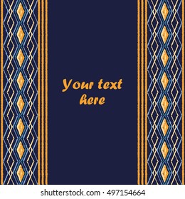 Ethnic boho greeting card. Vector illustration.